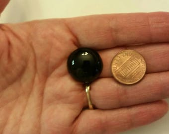 20mm (4/5") Black Button Eyes, quantity of 12 to 20 eyes. Half Dome Buttons with Shank, Acrylic Button Eyes, Glossy Black half Mushroom eyes