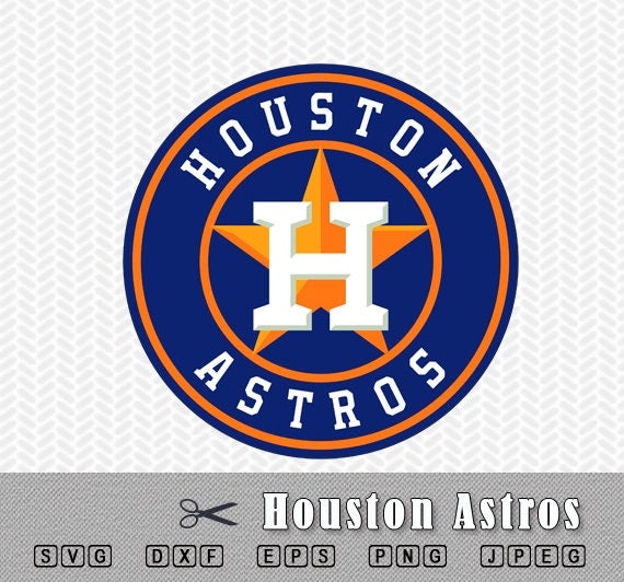 SVG Houston Astros Baseball Layered Logo Vector Cut File