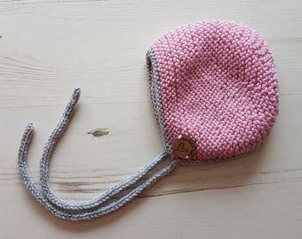 Knitted Hat, Baby Bonnet, Baby Knit Hat, Knitted Bonnet, Hand Knit Baby Bonnet, Baby Shower Gift, Baby Gift, Newborn Gift, Kids Hat, Unisex