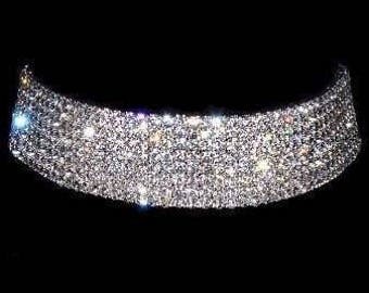 LUX CRYSTAL CHOKER, crystal choker, wedding choker, shiny choker, diamond choker, rhinestone choker, bling choker, evening choker
