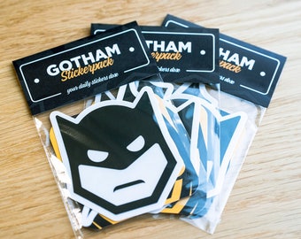 GOTHAM Stickerpack, Cool Stickers, Laptop stickers, Batman Stickers, Batman Logo sticker, cool decal vinyl stickers laptop, skateboard