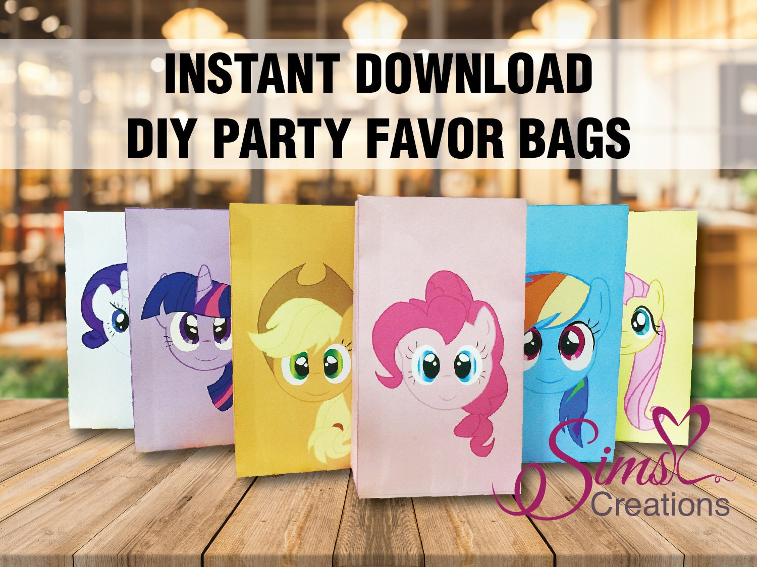 My Little Pony Party Bags Printable My Little Pony DIY Favor