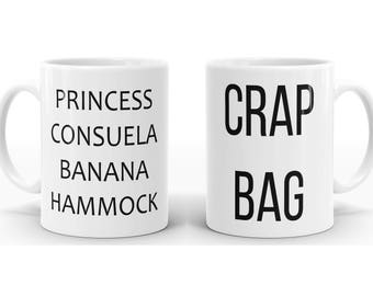 Crap Bag & Princess Consuela Banana Hammock Mug, Gift for Couple, F.R.I.E.N.D.S TV Show Mug P3