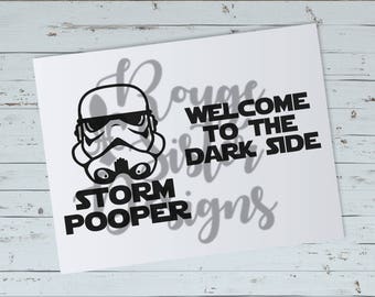 Storm Pooper - Welcome to the Dark Side - Star Wars SVG PNG Design for Baby Toddler
