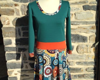 Colorful dress sleeves 3/4 size M
