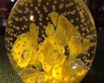 Vintage Joe St. Clair Glass Paperweight