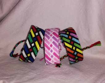 Colorful knotted bracelet, Braided bracelet, Handwoven bracelet, Friendship bracelet, Bracelet bresilien,Wrist band, String bracelet, Boho