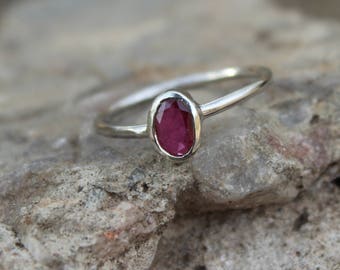 Natural ruby ring | Etsy
