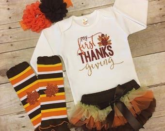 Baby first thanksgiving outfit | Etsy