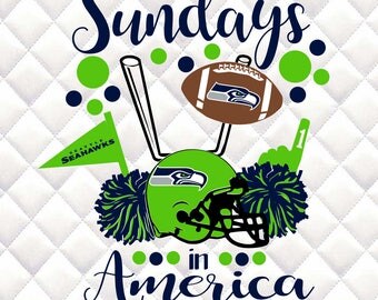 Sundays in America -Seattle Seahawks - Tailgating, Gameday - SVG, Silhouette studio bundle - design download