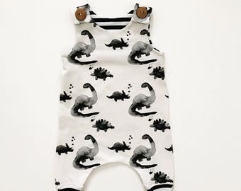 Dinosaur Romper // Romper // Baby Romper // Toddler Romper // Harem Romper // Boho Romper // Hipster Romper // Unisex Romper
