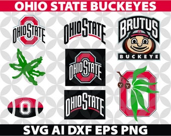 Ohio State BUCKEYES SVG, Eps Ai Dxf Png Monogran Silhouete Cricut Clipart Decal
