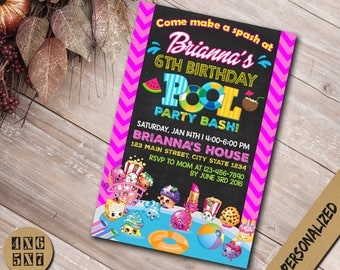 Shopkins Invitation / Shopkins Birthday Invitation / Shopkins Party / Shopkins Invite / Shopkins Birthday / Shopkins Card / Shopkins