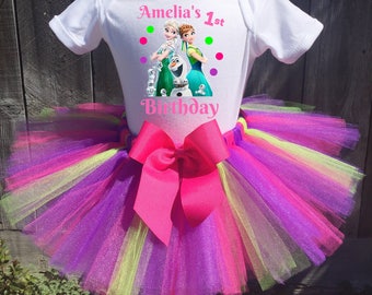 Frozen Birthday Outfit, Frozen First Birthday Outfit, Frozen 1st, 2nd, 3rd, 4th, 5th Birthday Outfit, Frozen Anna Outfit, Frozen Elsa Outfit