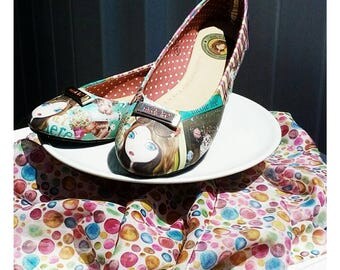 Kawaii Inspired Nicole Lee Cupcake Girl Ballerina Flats Size 7