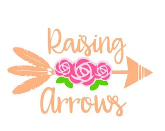 Raising Arrows Floral decal svg