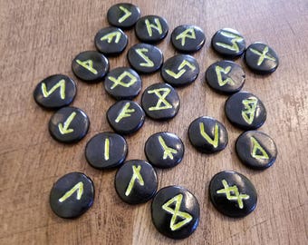 Acorn runes elder futhark natural acorn cap and polymer