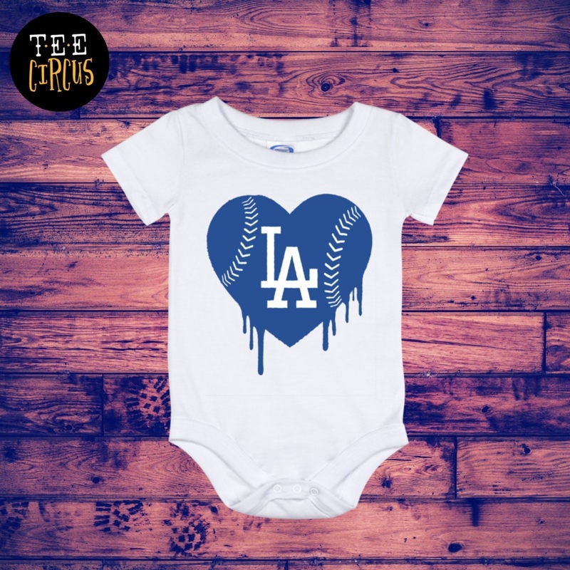 Dodgers Baby Onesie La Dodgers Bleed Blue Los Angeles