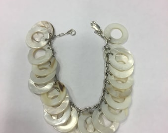 7 1/2" Circular Mother of Pearl Bracelet