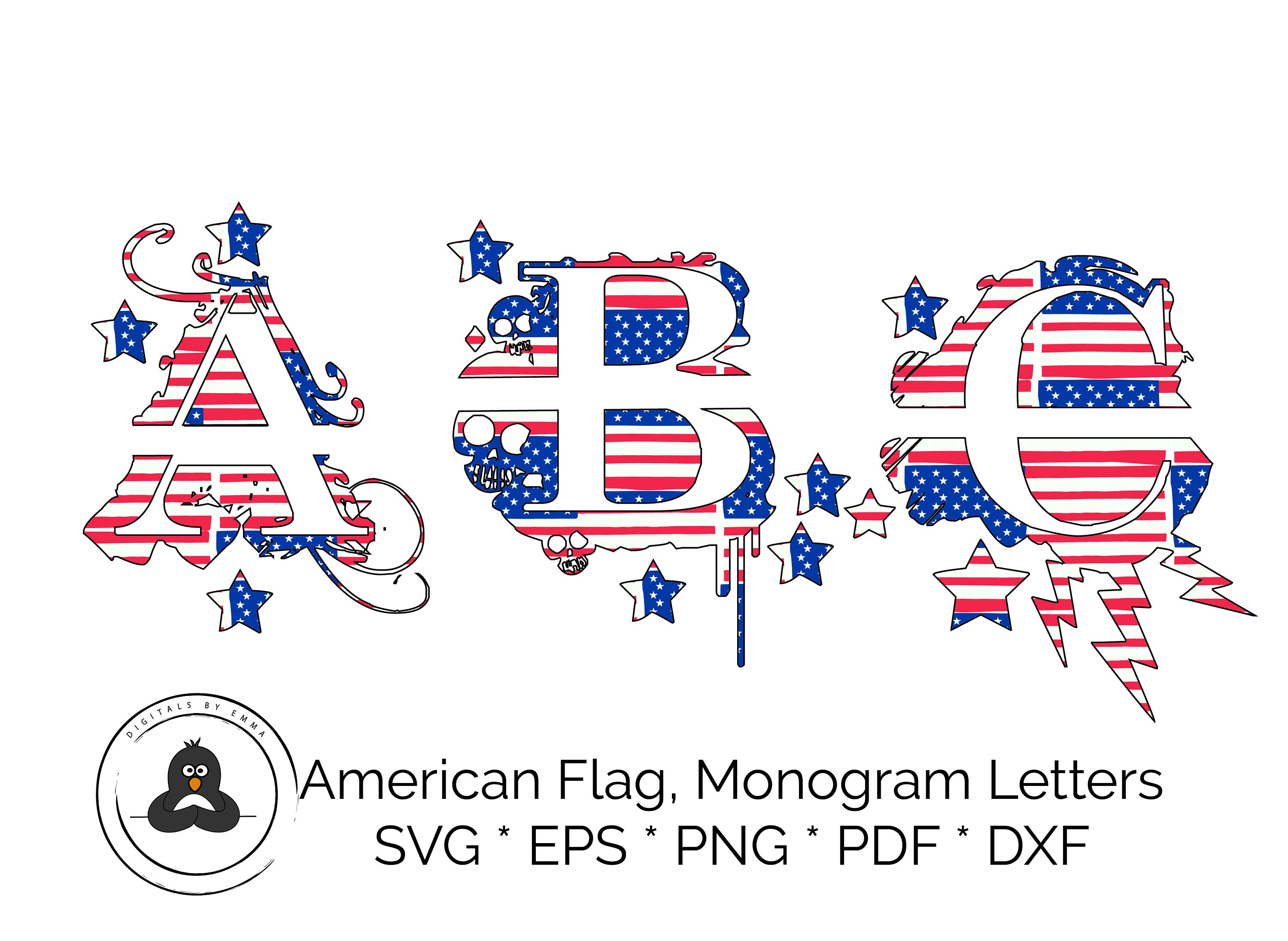 Free Free American Flag Monogram Svg 864 SVG PNG EPS DXF File