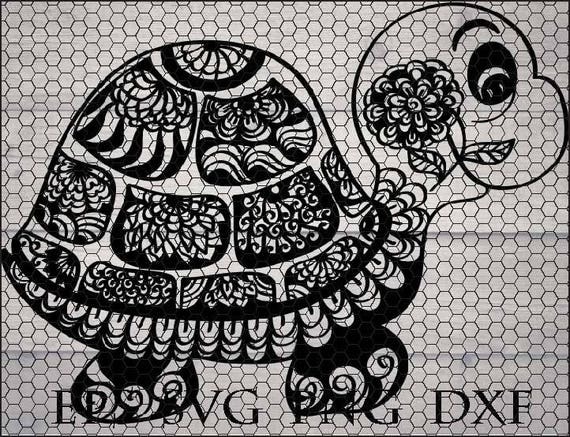 Zentangle svg file / animal mandala svg / zentangle turtle svg