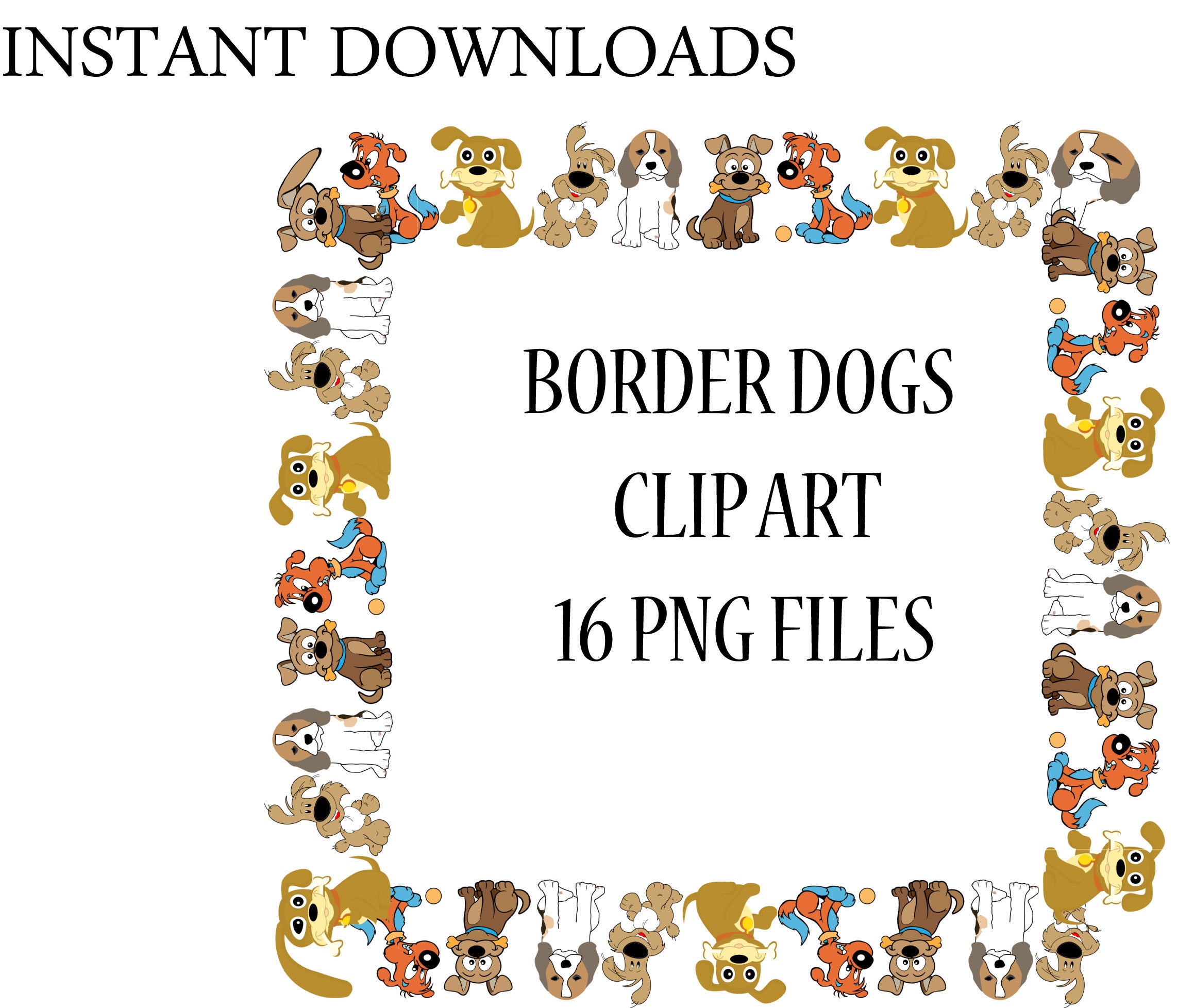 cute free page dog borders for word