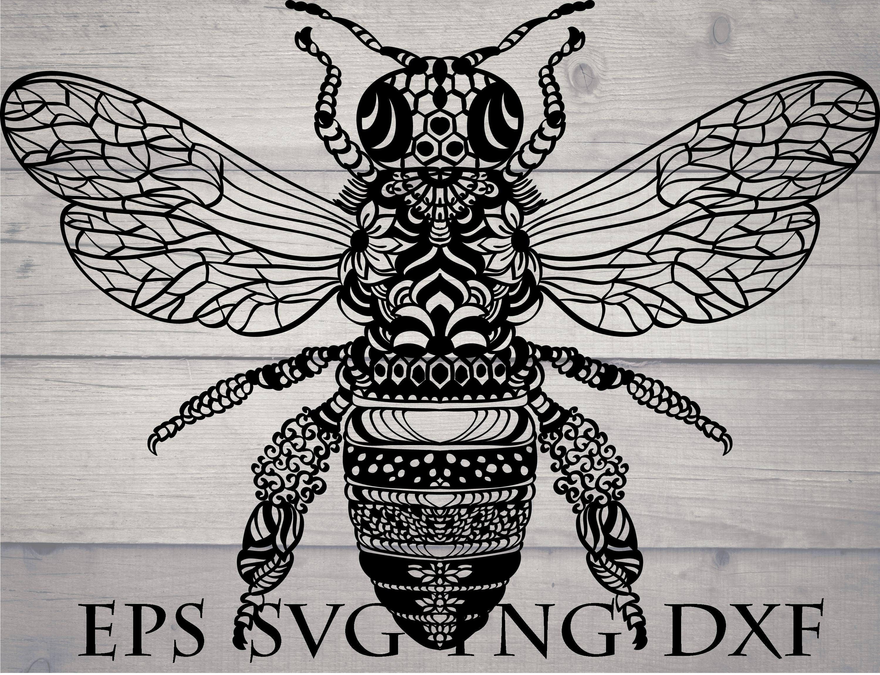 Download Mandala bee svg / zentangle bee svg / insect mandala svg ...