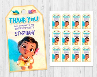 Moana favor tag | Etsy