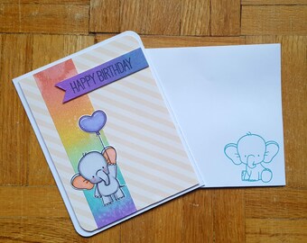 Elephant Birthday invitation set of 12