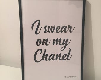I swear on my Chanel print