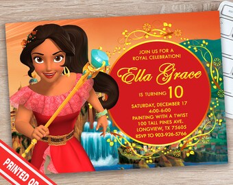Elena Invitation - Elena of Avalor Invitation - Elena of Avalor Party Supplies