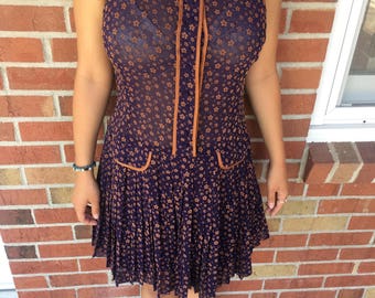 Vintage Sheer Floral Dress