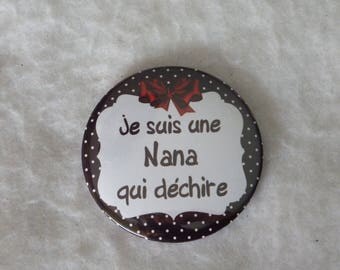 Purse mirror - Pocket mirror friend/girlfriend "I'm a girl who rocks" / gift