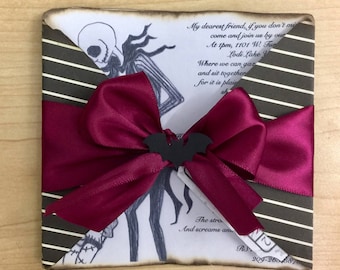 The Nightmare Before Christmas Invitations pregnant sally baby shower, birthday party
