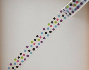 Masking tape - pattern "Dots" - 1.5 cm x 10 m