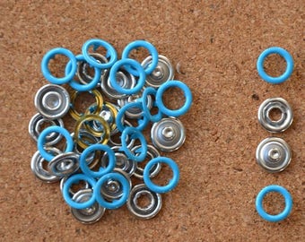 Bag of 20 snaps claw blue TURQUOISE 11mm to ask