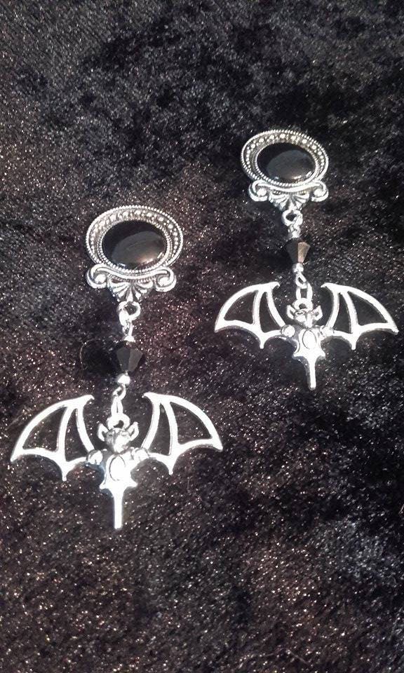 Vampire Bat Earring/Plugs - gothic vampire occult