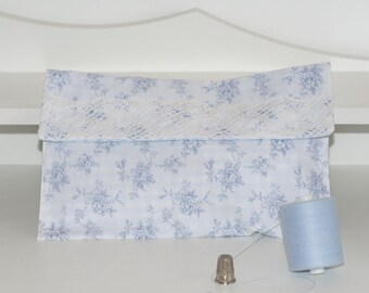 Pocket diaper wipes shabby gingham lace jewelry