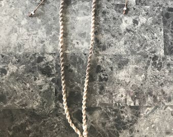 Amethyst hemp necklace