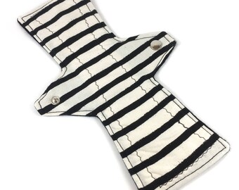 Black and White Bamboo Reusable Cloth Menstrual Pad, Mama Cloth Pad, Reusable Cloth Pad Sale, Sanitary Pad