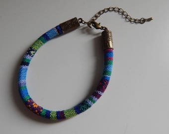 Ethnic woven cord bracelet
