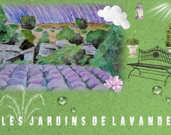 The lavender gardens put under your plates