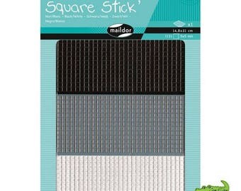 Mosaic Kit 1131 adhesive stickers from 5 mm, black and white, MAILDOR, child, adult, new