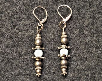 Elegant Pale Blue Retro Style Dangle Earrings - Amazonite