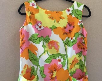 Vintage Tori Richard Blouse ~ Floral ~ Size 12
