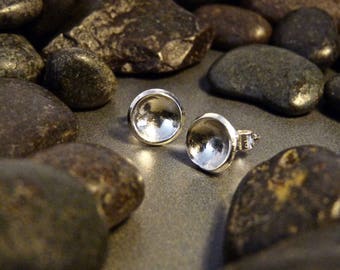 Sterling Silver Dome Stud Earrings