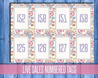 Facebook, Periscope Live Sale Numbers; number tag; mirror number; number tag; live sale tag; number card; sale reverse number; instant dwld