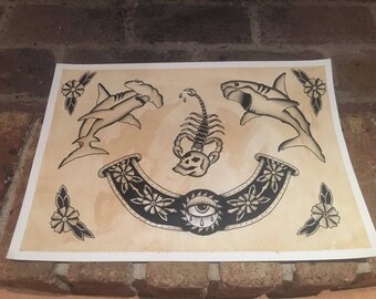 Traditional tattoo flash