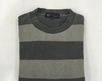 Vintage Budweiser Sweatshirt Gray Stripes Jumper Pullover