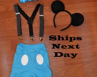 mickey smash cake outfit